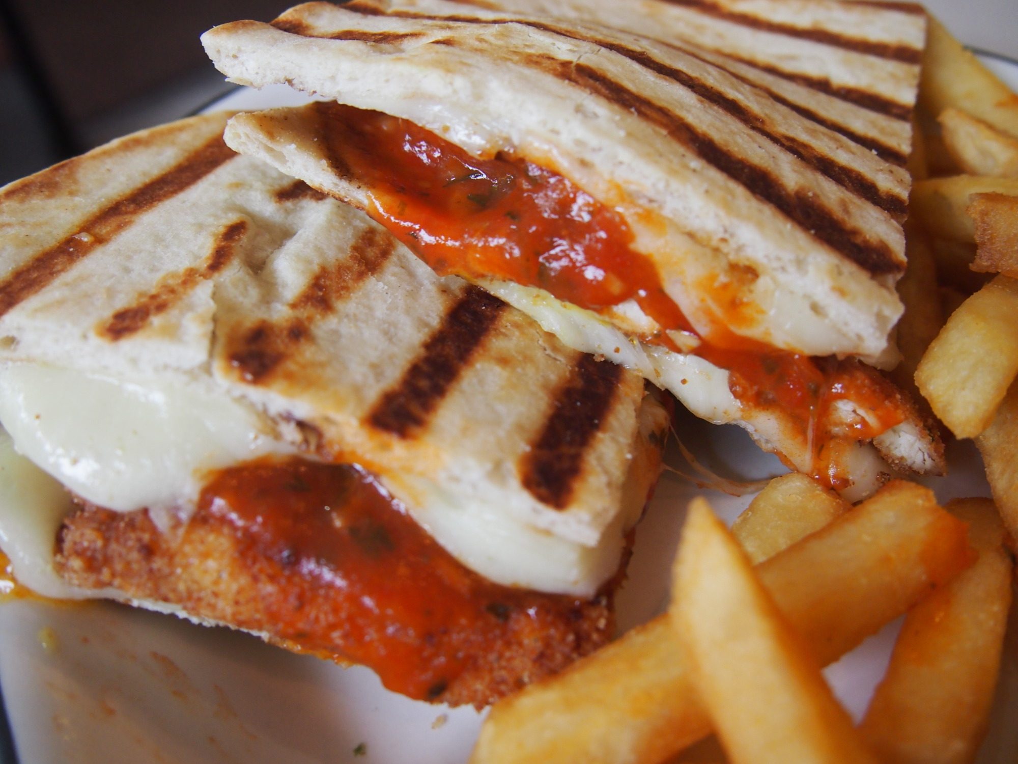 Chicken Parmigiana Panini.