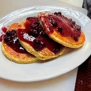 Blueberry Pancakes with Egg